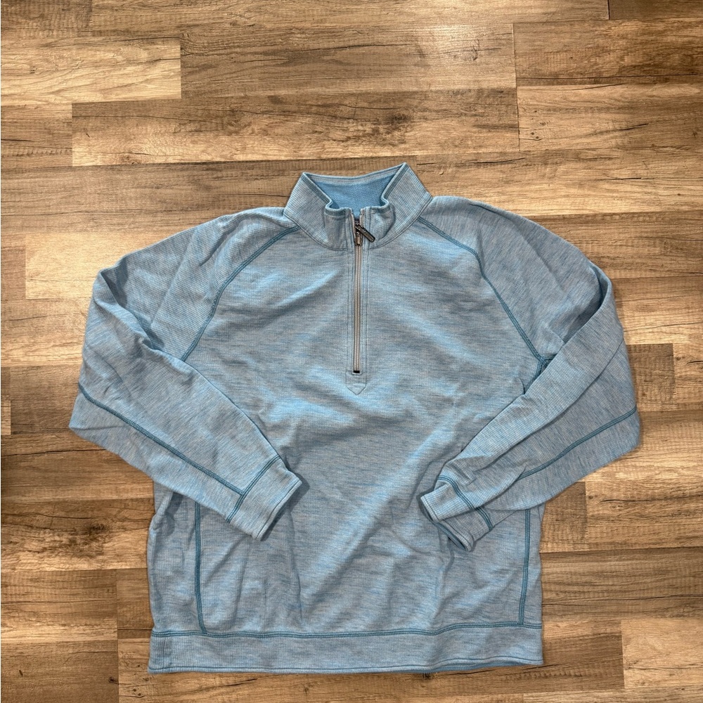 Tommy Bahama Light Blue Quarter-Zip Sweater